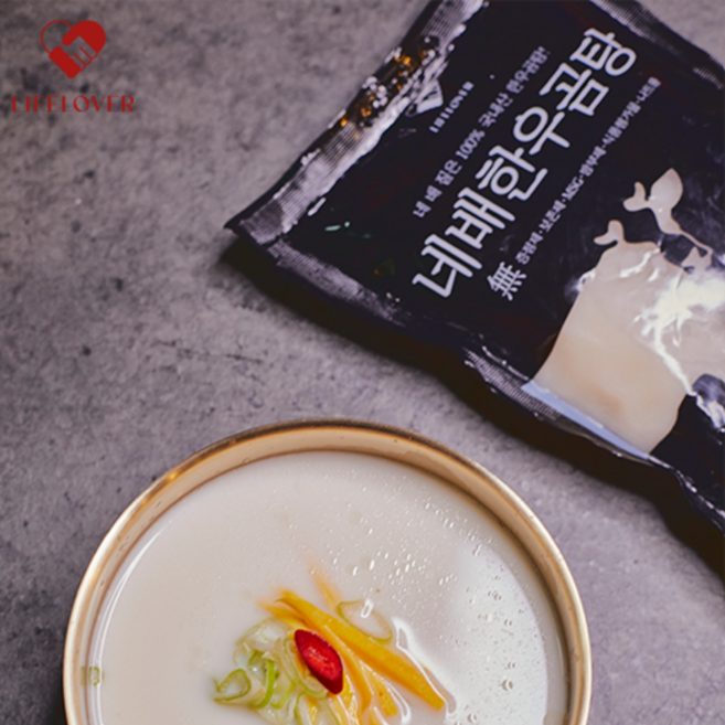 네배한우곰탕 사골 한우곰탕 육수 유아식 곰국 진국 저탄고지 다이어트주아, 400g, 4개