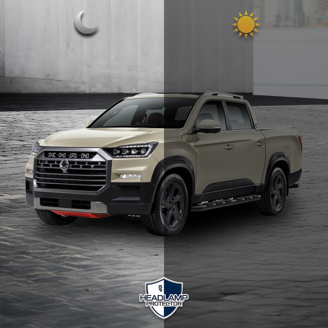 렉스턴 스포츠 쿨맨 Q261 흑백 자외선 UV PPF 자동차 블랙 헤드라이트 보호 틴팅 필름