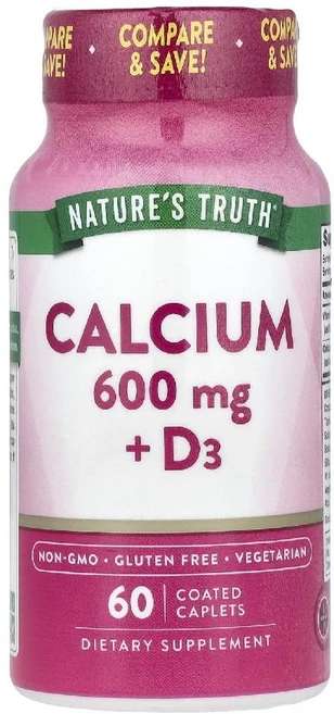 칼슘 CALCIUM 칼슘제 비타민 D3 코팅 정제 60정 네이처스트루스, 3개 - 쿠팡