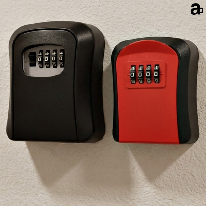 다이얼 열쇠 보관함 비밀번호 수납함 현관 자동차 키박스 열쇠함, 대 블랙