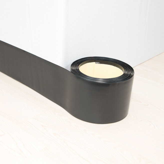 굽도리 걸레받이 띠벽지 시트지 테이프 노본 빅사이즈 광폭 10cm, 딥블랙(FC6104)