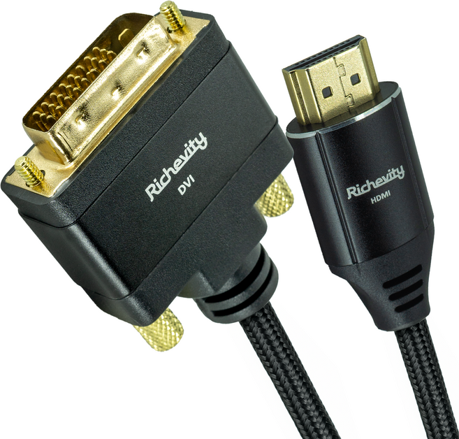 리체비티 4K 60Hz HDMI to DVI 케이블 (HDMI 2.0 DVI-D DualLink), 5m, 1개