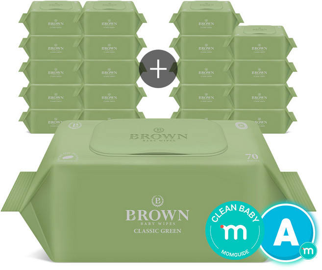 물티슈 구매1위 도톰한 아기 물티슈 엠보싱 캡형 클래식 그린 1등급 제주에디션, 20개, 70매, 73g