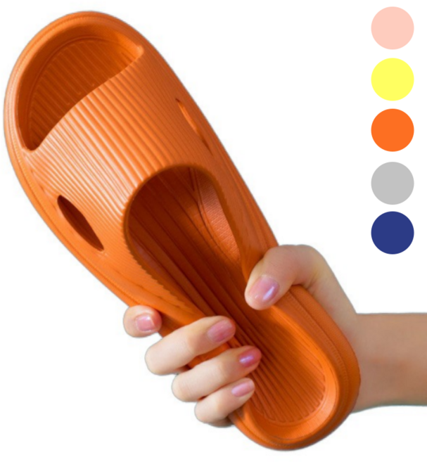 초이시스 층간소음 방지 초경량 실내화 발 편안한 거실화, 오렌지 A (230~235mm)표기38-39, 1개
