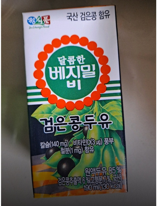 베지밀 달콤한 B 검은콩 두유, 190ml, 72개