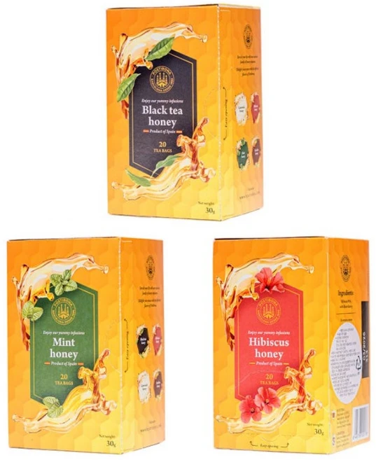 포스티보나 스페인꿀차 3종 꿀홍차 꿀민트 꿀히비스커스 60티백, 1.5g, 3개, 20개입 - 쿠팡