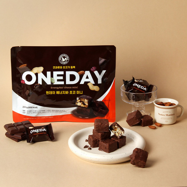 산과들에 원데이 에너지바 초코 미니 200g, 6개