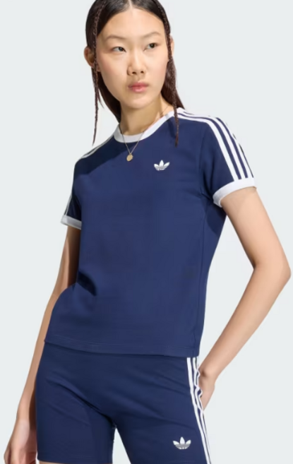 아디다스공식매장%%_의류 여성 3-스트라이프 슬림 티셔츠 _%%_ KS4777