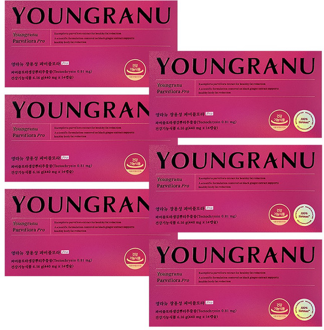 영라뉴 장용성 파비플로라 PRO 장영란 다이어트 14캡슐 6박스, 14정