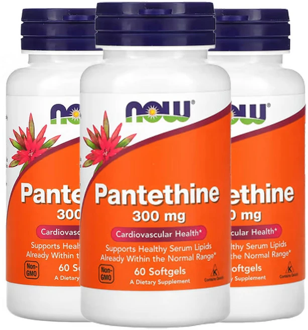 나우푸드 판테테인 300mg 60소프트젤, 60정 × 3개, 3개, 60정 - 쿠팡