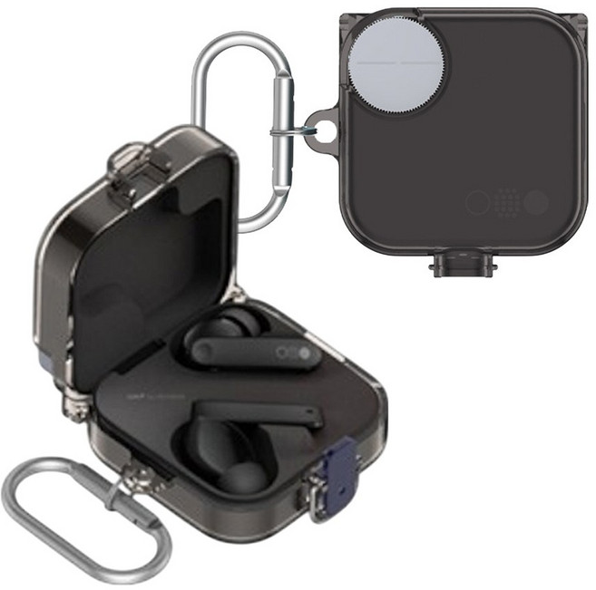 GRAYCO 낫싱 CMF 버즈 프로2 투명 잠금 클립 케이스, 그레이, 1개