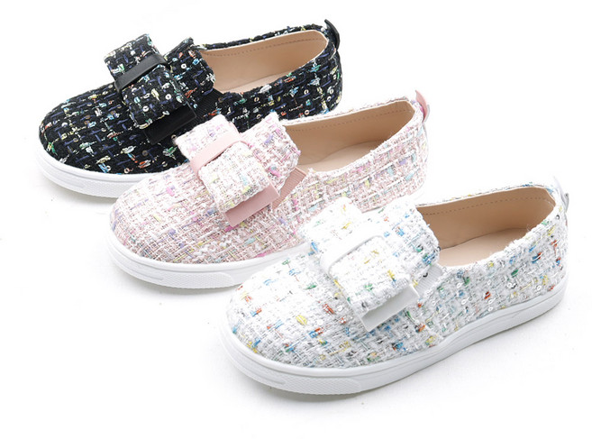 쁘띠 트위드 리본 슬립온 아동단화 유아신발