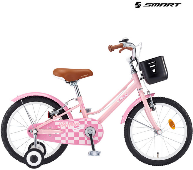 스마트 브리튼18 어린이 자전거 2026년 (18인치/ 보조바퀴/바구니/흙받이), 1개, 155cm, 블랙18인치