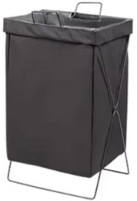 친절한마이쮸 이동식 2단 철제 빨래 바구니 대용량 빨래통 런드리 트롤리 세탁바구니, 화이트