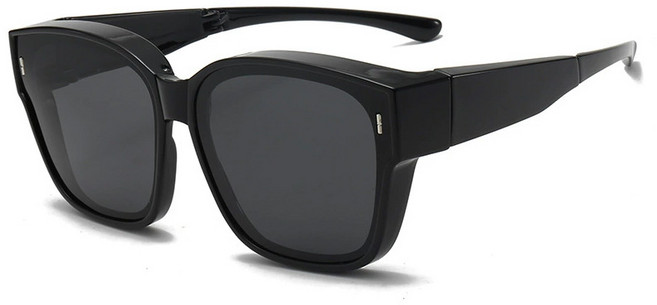 하늬바람 TR90 초경량 안경위에 쓰는 편광 선글라스 접이식 오버글라스 덮경 전용 케이스 증정 UV400 낚시 골프 테니스 피클볼 등산 운전용 클립온 썬글라스 자외선차단