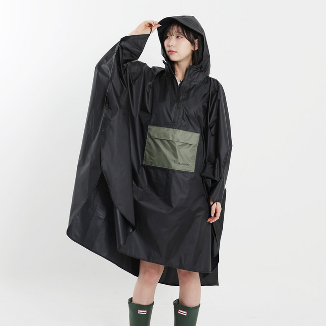 레이니멀 지퍼형 판초우의