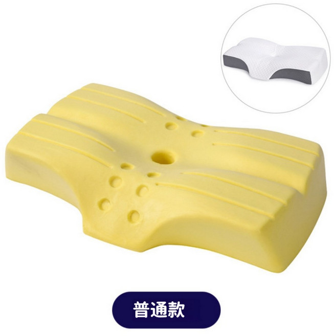 蝶形記憶枕 慢回彈記憶棉枕芯 舒適透氣科技布料, 1個, 記憶蝴蝶枕