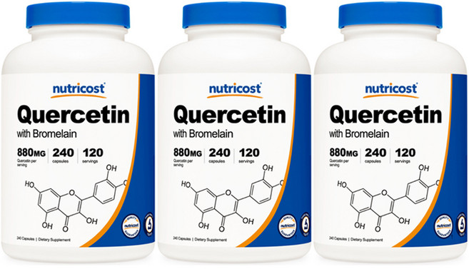 nutricost 槲皮素膠囊 800mg, 240顆, 3罐