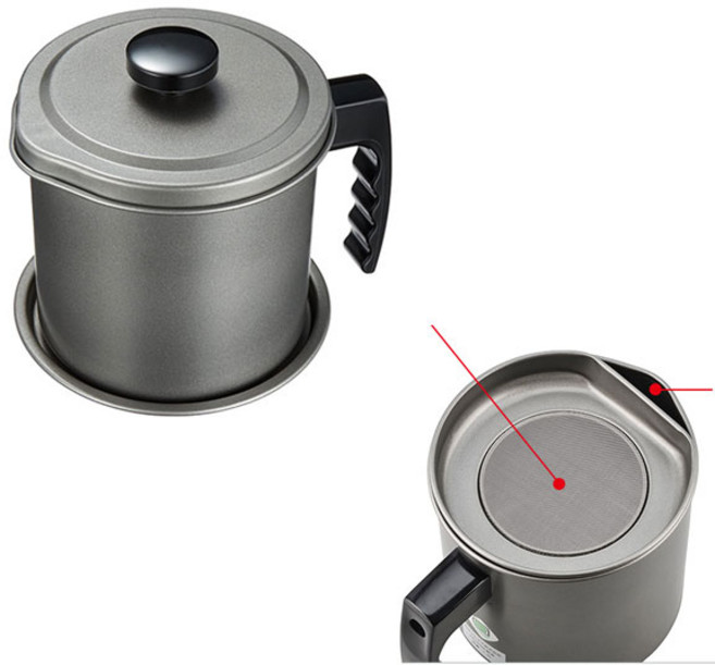 와헤이 스텐레스 거름망 오일포트 오일팟 1.3L, 1개