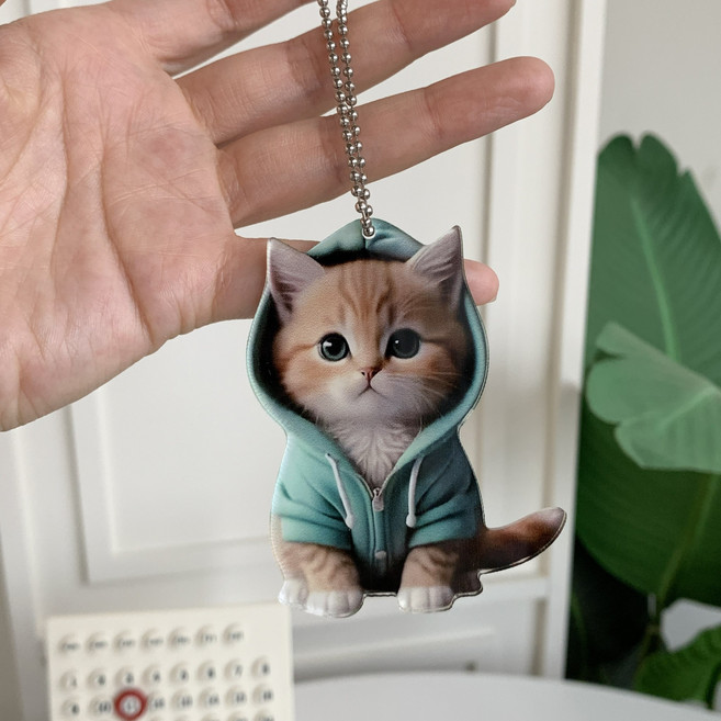 걸스코코 펫트립 아크릴키링 강아지 고양이 가방고리 에어팟 차키 가방 키홀더 엽기 캐릭터