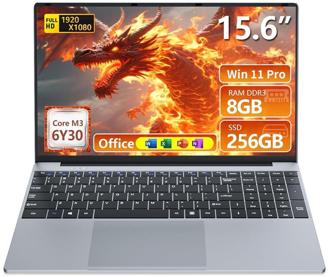 Omnica 노트북 2026 노트북 컴퓨터 코어 M3-6Y30 CPU 8GB RAM 256GB SSD 180° 오픈 UHD 그래픽 15.6인치 IPS 1080P W, Omnica 노트북, 2026 노트북 컴퓨터 코어 M3