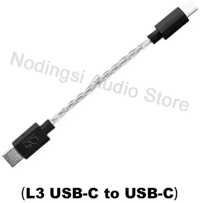 SHANLING L3 Neotech 순수 실버 오디오 케이블 Type-CLightning to Type-C DAC iOS Android UA1SUA2UA3UA5, 01 L3(TC-TC)
