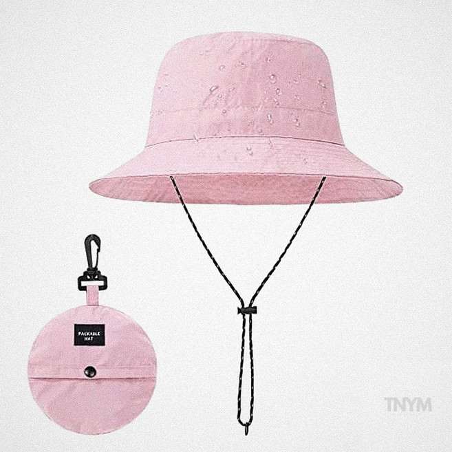 셀팃 휴대용 접이식 버킷햇 핑크 낚시용모자