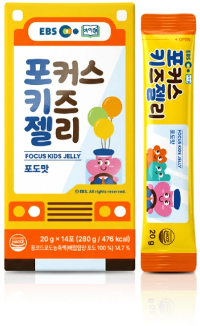 [EBS아이엔] 포커스 키즈 젤리, 14개, 20g - 쿠팡