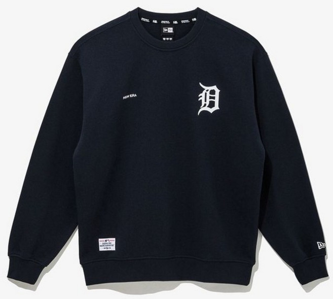 뉴에라 MLB 디트로이트 타이거즈 팀 로고 맨투맨 다크 네이비 14742019 154326