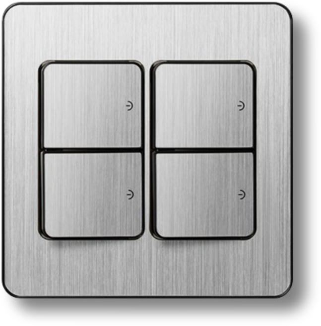 아크라이트 디아트 배선기구 07.[스위치]단로4구(2개용) 실버헤어라인, 1개