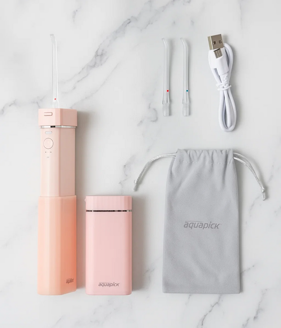 아쿠아픽 휴대용 구강세정기, AQ-208, 핑크