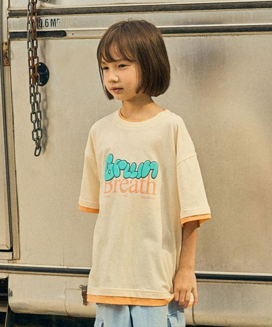 브라운브레스 KIDS brownbreathkids KIDS LAYERED TEE - CREAM