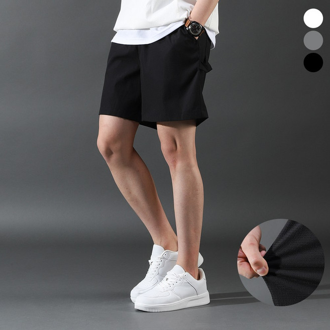 후앙스 여름용 시어서커 카펜터 밴딩 반바지 팬츠 GZCP-5224