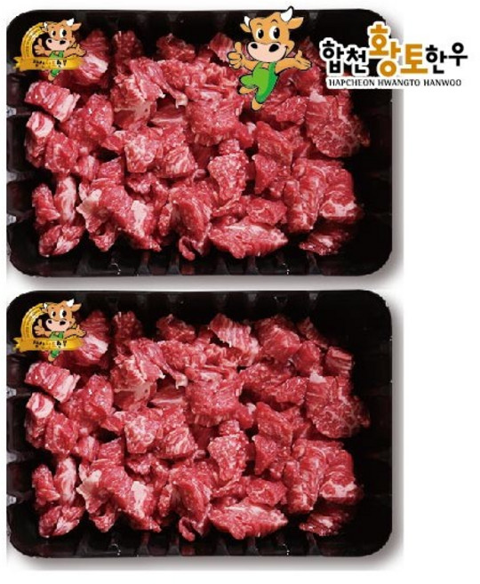 합천축협 합천황토한우 1++등급 국거리 600g (300g*2팩), 2팩, 300g