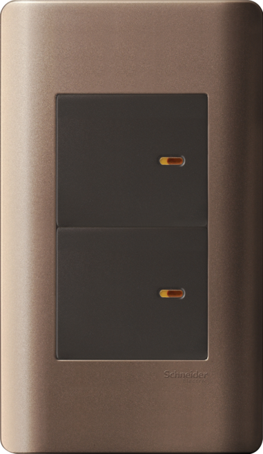 【巨宇電機】施耐德 ZENcelo純平系列雙切開關(附安裝平整壓片) - 簡約設計 輕鬆控制多迴路燈光, 1個