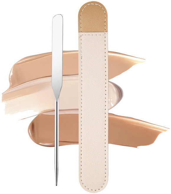 모다두 메이크업 스페츌라 스테인리스 파운데이션 메이크업, 실버, 1개