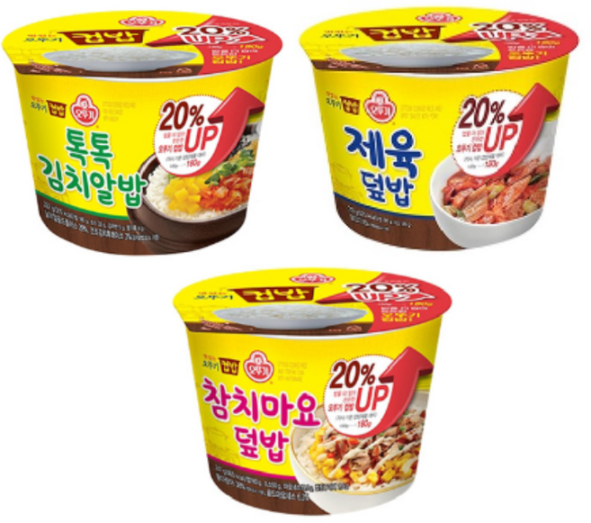 오뚜기 실쏙팩 컵밥소쏙 톡톡참육 세트, 1세트, 222g