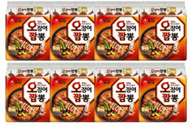 농심 오징어짬뽕 124g 5입 8개, 40개