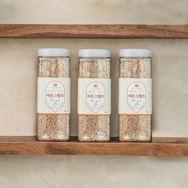 셀앤밀 파로 스펠트 밀 고대곡물 저당 밥 파로 쌀, 1kg, 3개