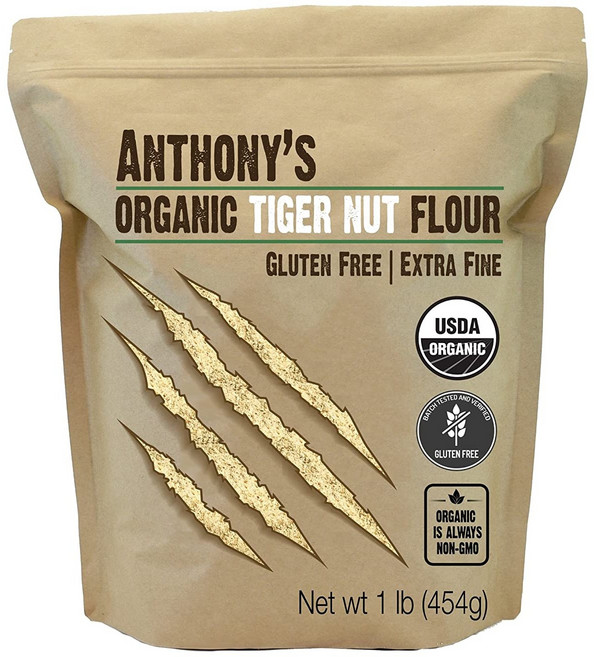 Anthony's Organic Tiger Nut Flour 1 lb 오가닉 타이거 넛 가루, 1개, 454g