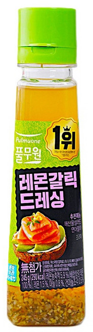 풀무원 레몬갈릭드레싱, 1개, 245g
