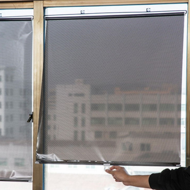 무타공 창문 햇빛가리개 자바라커튼 자동차겸용 롤스크린 블라인드