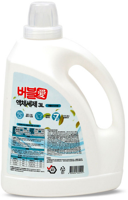 항균 빨래 냄새 제거 알칼리 액체 세탁세제, 1개, 3L