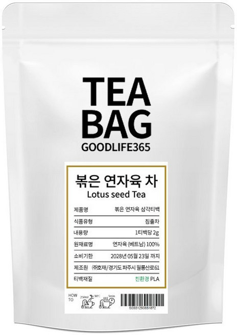 굿라이프365 볶은 연자육차, 4개, 50개입