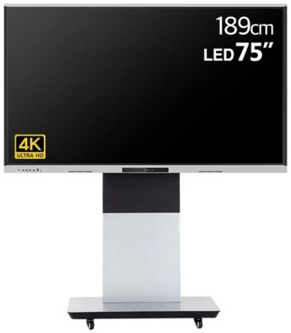 제노스미디어 UHD 스마트 전자칠판 CO750BZT4K 189cm 75인치형 터치스크린, 스탠드