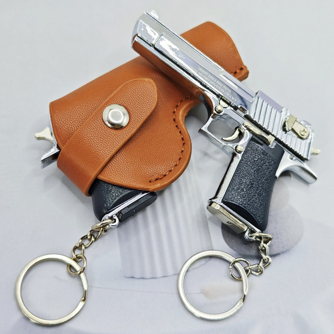 티오피 건시리즈 메탈 키링 열쇠고리 데저트 이글 + 전용 가죽 파우치