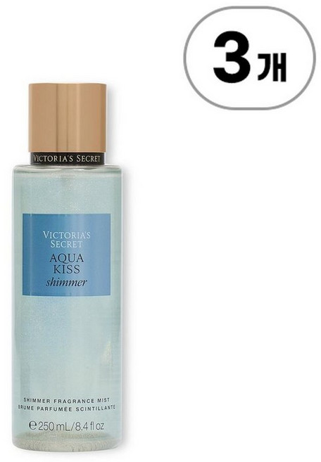 빅토리아시크릿 (Body Fragrance) 아쿠아 키스 쉬머 바디 미스트 Victoria secret Aqua Kiss Shimmer Body Mist 250ml, 3개