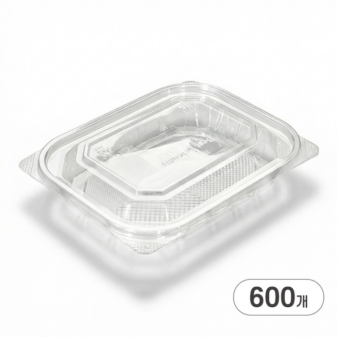 일회용샐러드용기 JH 204 투명 600세트 일회용 포장 배달 반찬용기, 1박스