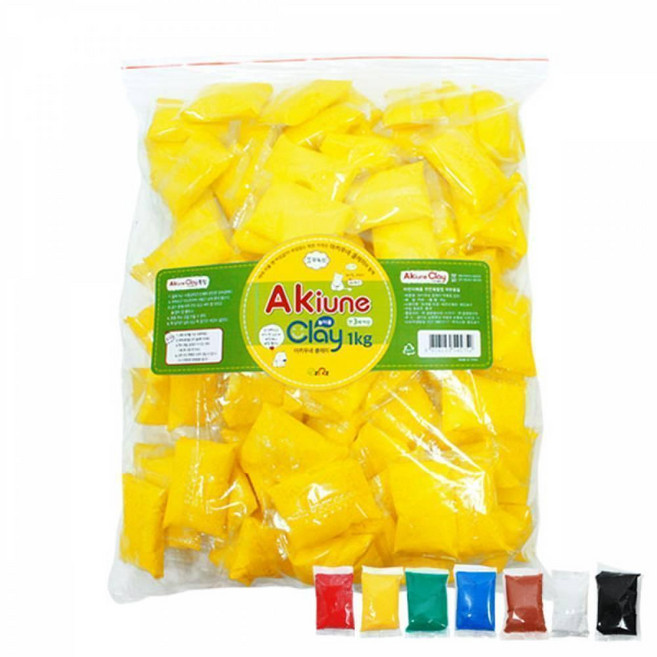 대용량 클레이 낱개포장 개별 100개 1kg, 흰색