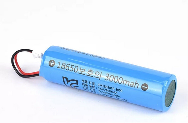 18650 배터리 3.6V 2950mAh 케이블 타입 무선선풍기 진공쌀통 수리용, 1개, ZM186501P-3000